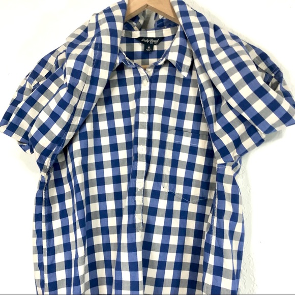 Oversized Lucky Brand Plaid Cotton long sleeve shirt or dress - Picture 4 of 10